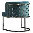 Alveare Dining chair Silver - Teal (H75 x W60 x D60cm)