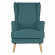 Argos Home Callie Fabric Wingback Chair - Teal (H107 x W73 x D96cm)