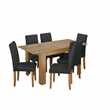 Argos Home Miami Extendable Dining Table & 6 Chairs - Black