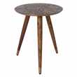 Bast Side Table in Embossed Copper Finish (50 x 40cm)