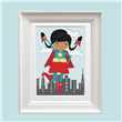 Bells Scambler Personalised Super Girl Print (A4 Size)