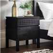 Black Boho Bedside Table (H60 x W50 x D40cm)