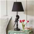 Black Parrot Lamp with Shade (H46 x W25 x D25cm)