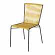 BOGOTA - Black Metal and Yellow Resin Garden Chair (H86 x W45 x D60cm)