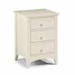 Julian Bowen Cameo 3 Drawer Bedside Cabinet in Stone White (H43 x W63 x D43cm)