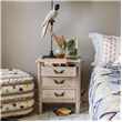 Chantilly Whitewashed Bedside Table (H57 x W49 x D35cm)