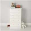 Classic Tallboy Chest of Drawers, White (H119 x W70 x D47cm)