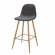 CLYDE Anthracite Grey Fabric Bar Chair (101 x 44cm)