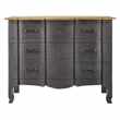 COLETTE Mango wood chest of drawers in grey (85 x 110cm)