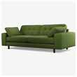 Content by Terence Conran Tobias, 3 Seater Sofa, Plush Vine Green Velvet, Dark Wood Leg (H78 x W232 x D93cm)