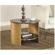 Corsair Oak Round Lamp Table (H46 x W61 x D61cm)