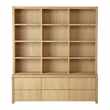 DANUBE Solid oak bookcase (220 x 195cm)