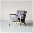 Dylan Grey Velvet Armchair (H73 x W72 x D73cm)