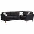 Evie Charcoal Fabric Corner Sofa Left Hand (H90 x W248 x D174cm)