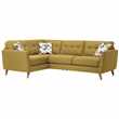 Evie Lime Fabric Corner Sofa Right Hand (H90 x W248 x D174cm)