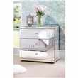 FLAVIA Mirrored Low Chest with 3 Drawers and Plinth (82 x 86cm)
