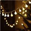Globe String Lights Waterproof, 15M/49ft 120 LED Fairy Lights Plug in Powered, Outdoor/Indoor, Warm White