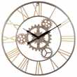 PLANO Gold Metal Cog Clock (Diameter 68cm)