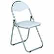 Argos Home Padded Faux Leather Folding Office Chair - White (H80 x W45 x D48cm)