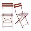 GUINGUETTE PRO - 2 Professional Terracotta Metal Garden Chairs (H80 x W42 x D45cm)