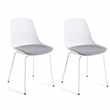 Habitat Eva Pair of Dining Chairs - White (H84 x W44 x D52cm)