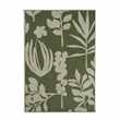 Habitat Floral Print Flatweave Rug Green & White (H120 x W170cm)