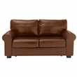 Habitat Salisbury 2 Seater Leather Sofa Bed - Tan (H90 x W180 x D94cm)