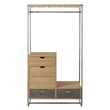 Harvey - Metal 4-Drawer Clothes Organiser (H174 x W90 x D47cm)