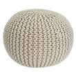 Heart of House Cotton Knitted Pod Footstool - Natural
