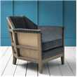 Hoxton Grey Velvet Armchair (H73 x W76.5 x D76cm)