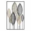 INAYA And Gold Metal Feather Wall Art In Black (84 x 53cm)