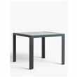 John Lewis & Partners Miami Ceramic Glass Top 4-Seat Garden Table, Grey (H75 x W95.3 x D95.3cm)