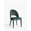 John Lewis & Partners Moritz Velvet Dining Chair, FSC-Certified (Beech Wood), Aqua (H90 x W53 x D60cm)