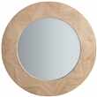 John Lewis & Partners Tapio Wood Inlay Round Mirror, Oak (H90 x W90 x D2.4cm)