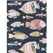 John Lewis & Partners Tropical Fish Wallpaper, Navy (H1000 x W52cm)