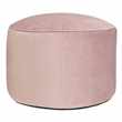 John Lewis & Partners Velvet Pouffe, Pale Pink (H38 x W55 x D55cm)
