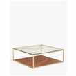 John Lewis + Swoon Mendel Coffee Table, Light Brown/Clear (H38 x W100 x D100cm)