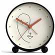 Jones Clocks Olivia Abstract Face Alarm Clock - Matte Black (H13 x W13 x D5.5cm)