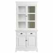 JOSÉPHINE Paulownia wood china cabinet in white W 86cm (H190 x W86 x D40cm)