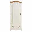 LEONTINE 1 Door 1 Drawer Bonnetiere Wardrobe In Cream (H200 x W80 x D50cm)