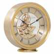 London Clock Company Round Carriage Clock, Gold (H14.5 x W13 x D4cm)