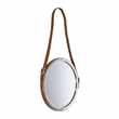 Luxe - Hanging Mirror with Faux Leather Strap (H41 x W41 x D2.5cm)