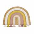 MALAGA - Rainbow Rug Made From Multicoloured Cotton and Jute (H75 x W100cm)