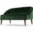 Margot 2 Seater Sofa, Forest Green Recycled Velvet (H72 x W130 x D73cm)
