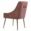 Mason Dining Chair Blush Pink - Brushed Gold Legs (H86 x W56 x D61cm)