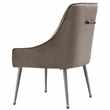 Mason Dining Chair Taupe - Brushed Silver Legs (H86 x W56 x D61cm)