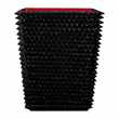 Mike + Ally - Spikes Waste Bin - Black/Red (H29 x W22 x D18cm)