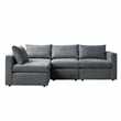 Miller Three Seat Corner Sofa - Left or Right Hand – Charcoal (H67 x W220 x D74cm)