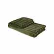 Olive Green Ribbed Throw (H160 x W170cm)