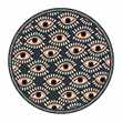 PODEVACHE - Eyes Round Vinyl Floor Mat (Diameter 99cm)